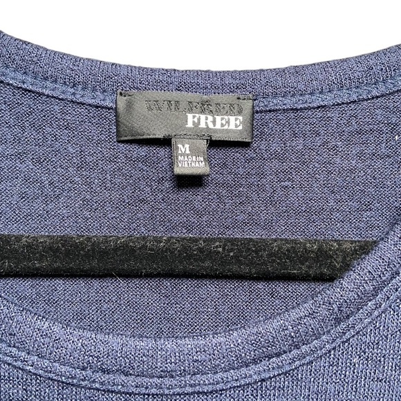 Aritzia Wilfred Free Long Sleeve Dress Size Medium Two Tones Heathered Blue - Picture 3 of 4